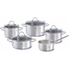 Fissler Palermo Σετ Κατσαρόλες από Ανοξείδωτο Ατσάλι με Αντικολλητική Επίστρωση 5τμχ 4009209354811