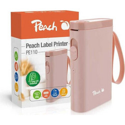 Peach PE110 Θερμικός Εκτυπωτής Ετικετών Φορητός Μονόχρωμος 203dpi Bluetooth Ροζ