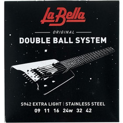 La Bella Steinberger S942 Σετ 6 Χορδές Ηλεκτρικής Κιθάρας Stainless Steel 9-42" Extra Light Tension