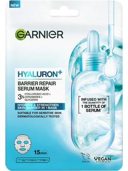Garnier Hyaluron Barrier Repair Sheet Μάσκα Προσώπου για Ενυδάτωση με Υαλουρονικό 1τμχ