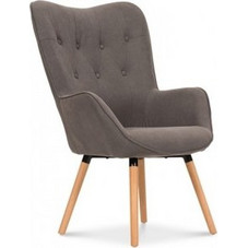 Avant Garde Μπερζέρα Βελούδινη Γκρι Stylish 1253-5041