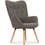 Avant Garde Μπερζέρα Βελούδινη Γκρι Stylish 1253-5041