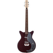 Danelectro Classic 59 Ηλεκτρική Κιθάρα Semi-Hollow με Μαγνήτες SS & Ταστιέρα Rosewood Maroon Silver Glitter