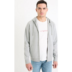Celio c-gepiquet Ανδρική Ζακέτα Φούτερ με Κουκούλα και Φερμουάρ Γκρι