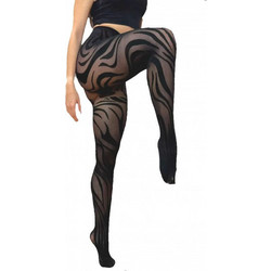 Ider Καλσόν 50 Den Animal Print Μαύρο 7002504
