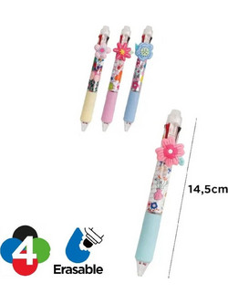 MP Flowers Στυλό Διαρκείας που Σβήνει 0.5mm Πολύχρωμο PE184-08