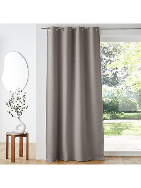La Redoute Κουρτίνα Συσκότισης με Τρουκς 140x180 Exurie 350013866 Γκρι