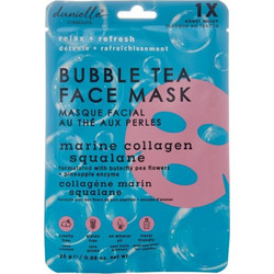 Danielle Creations Bubble Tea Sheet Μάσκα Προσώπου για Αντιγήρανση Ενυδάτωση & Λάμψη με Κολλαγόνο 1τμχ