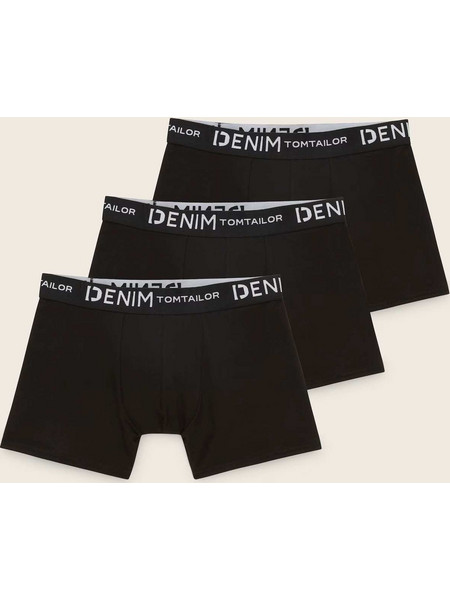 Tom Tailor Ανδρικά Μποξεράκια Σετ 3Pack Μαύρα 1038850-29999
