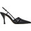 Michael Kors Haisley Γόβες Slingback Δερμάτινες με Λεπτό Ψηλό Τακούνι Μαύρες 40T5HSHP1L-001