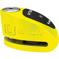 Urban UR910Y Κλειδαριά Δισκόφρενου Μηχανής 10mm με Συναγερμό Κίτρινη