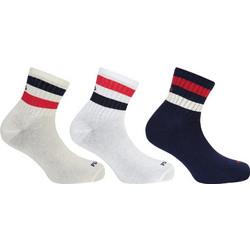 Fila Ανδρικές Κάλτσες Κοντές Λευκές 3Pack F5606-580
