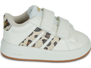 Adidas Grand Court 3.0 Παιδικά Sneakers Λευκά Καφέ KJ4831