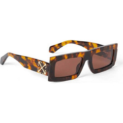 Off White OERI13PF24 6064 6064 Γυναικεία Γυαλιά Ηλίου Ορθογώνια Κοκάλινα Ταρταρούγα με Καφέ Φακό