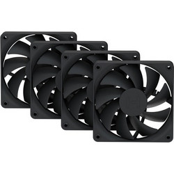 Hyte FA12 Case Fan 120mm με Σύνδεση 4-Pin PWM 4τμχ Pitch Black