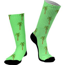 Dimisocks Do You Dare Palm Trees Ανδρικές Κάλτσες Ψηλές με Σχέδια Πράσινες 70139