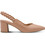 Marco Tozzi Γόβες Slingback Δερμάτινες με Χοντρό Χαμηλό Τακούνι Nude 2-29644-42-496