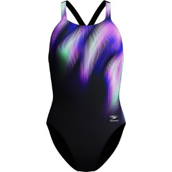 Speedo Αθλητικό Ολόσωμο Μαγιό Μαύρο Μωβ 8-00532518785-SSF2
