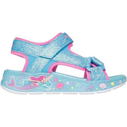 Skechers Παιδικά Πέδιλα για Κορίτσι με Φωτάκια & Γκλίτερ Γαλάζια 303108L-BLMT