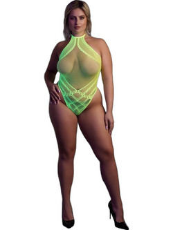 Ouch! Sexy Κορμάκι String Διχτυωτό Lime 8714273494566