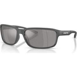 Arnette AN4373 2841Z3 Ανδρικά Γυαλιά Ηλίου Ορθογώνια Κοκάλινα Μαύρα με Aσημί Φακό