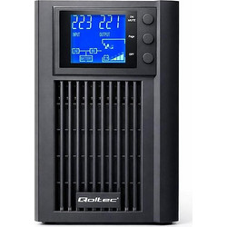 Qoltec 52640 UPS On-Line 1kVA 800W Καθαρού Ημιτόνου με 2 Πρίζες Schuko