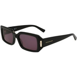 Longchamp LO765S 001 Ανδρικά Γυαλιά Ηλίου Ορθογώνια Κοκάλινα Μαύρα με Καφέ Φακό