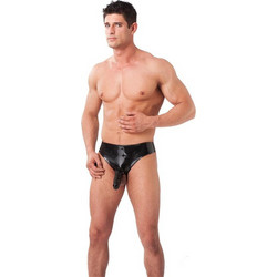 Rimba Latex Boxer Εσώρουχο Strap On με Dildo Μαύρο R9027.2