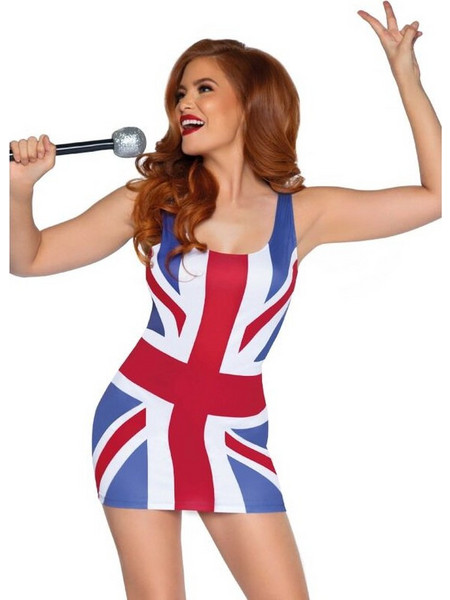 Leg Avenue Sexy Στολή British Flag Λευκή Μπλε Κόκκινη D-242006