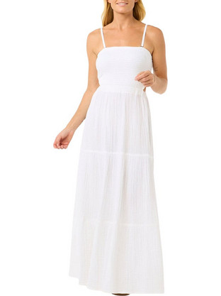 Rip Curl Maxi Καλοκαιρινό Καθημερινό Φόρεμα Λευκό 04SWDR-1000