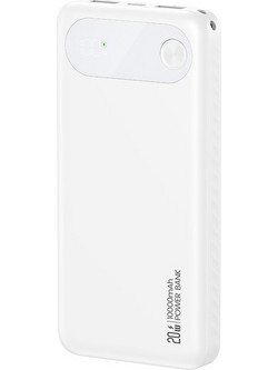 Usams CD249 Power Bank 10000mAh 20W με Θύρα USB-A & Θύρα USB-C White