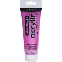 Daler-Rowney Graduate 722 Metallic Pink Ακρυλικό Χρώμα Ζωγραφικής 120ml