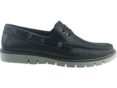 ACE Ανδρικά Μοκασίνια Boat Shoes Δερμάτινα Μαύρα 9904-62