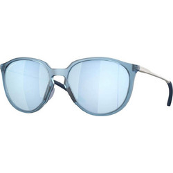 Oakley OO9288 04 Ανδρικά Γυαλιά Ηλίου Στρογγυλά Μεταλλικά Ασημί Μπλε με Μπλε Φακό