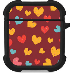 Sonique Heart Series Θήκη Σιλικόνης για Apple AirPods 1 / 2 Μπορντό