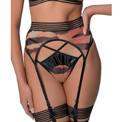 Milena By Paris Γυναικείο Sexy String Μαύρο Rusted 7693