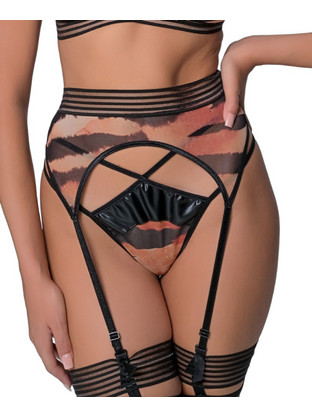 Milena By Paris Γυναικείο Sexy String Μαύρο Rusted 7693