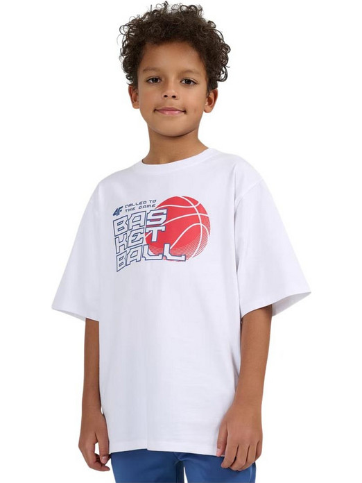 4F Παιδικό T-Shirt Κοντομάνικο Λευκό 4FJWSS26TFTSM1968-10S