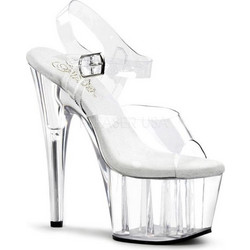 Pleaser Adore 709 Γυναικεία Πέδιλα Διαφανή με Λεπτό Ψηλό Τακούνι και Φιάπα