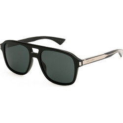 Saint Laurent SL881 001 Ανδρικά Γυαλιά Ηλίου Aviator Κοκάλινα Μαύρα με Μαύρο Φακό