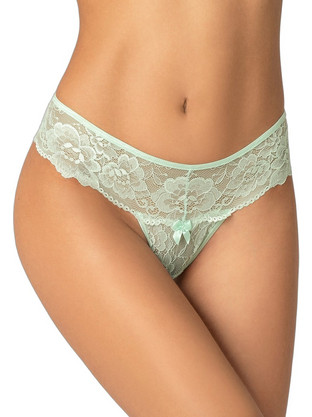 Milena By Paris Γυναικείο Sexy String με Δαντέλα Πράσινο Mint 7613