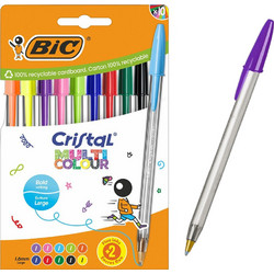 BIC Cristal Multicolour, Σετ Στυλό Διαρκείας 1.6mm Πολύχρωμο 10τμχ