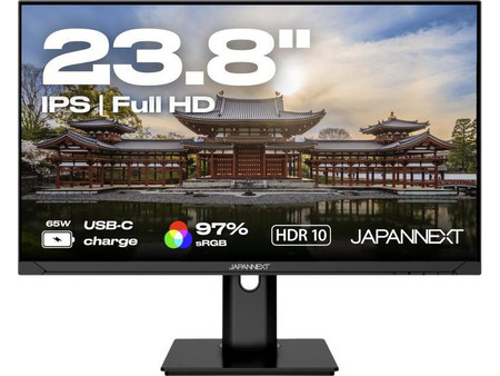 JAPANNEXT JN-IPS238FHDR-C65W-HSP IPS HDR Monitor 23.8" 1920x1080 FHD 75Hz 14ms