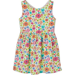 Boboli Παιδικό Φόρεμα Floral Κίτρινο Πορτοκαλί Πράσινο 313041-9801