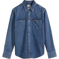 Levi's Ανδρικό Πουκάμισο Τζιν Μακρυμάνικο Κανονική Γραμμή Μπλε 85744-0117