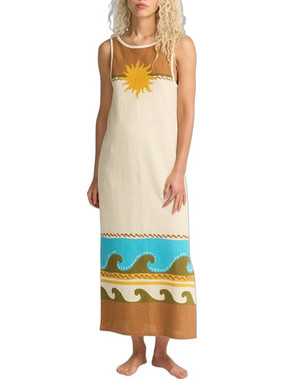 Billabong Midi Καλοκαιρινό Καθημερινό Φόρεμα Εκρού 24O601608-CFF