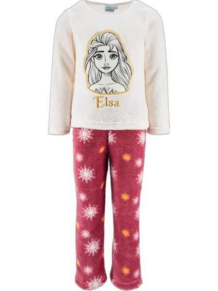 Super Heroes Frozen Παιδική Πιτζάμα Fleece Χειμωνιάτικη Μπεζ HY20112