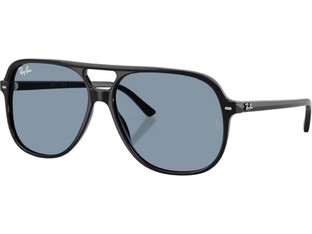 Ray-Ban RB2198 90156 Ανδρικά Γυαλιά Ηλίου Aviator Κοκάλινα Μαύρα με Μπλε Φακό