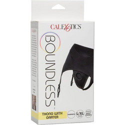 CalExotics Boundless Thong with Garter L/XL Εσώρουχο Strap On Μαύρο
