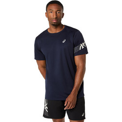 ASICS Icon Ανδρικό Αθλητικό T-Shirt Navy Μπλε 2011D458-401